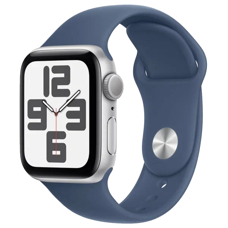 Часы Apple Watch SE (2024) GPS, 40mm Silver Aluminum Case with Denim Sport Band - S/M