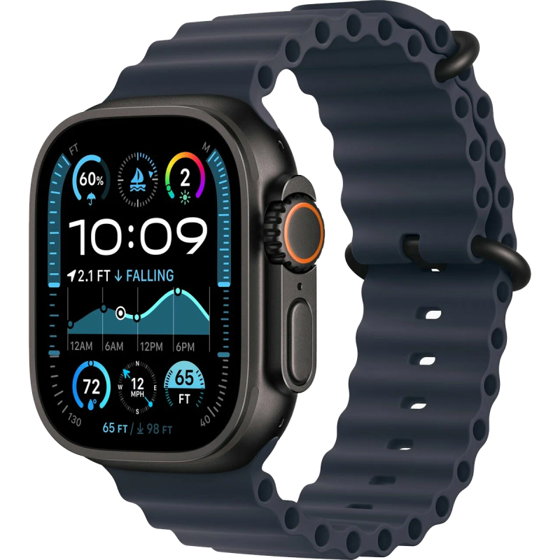 Часы Apple Watch Ultra 2 GPS + Cellular, 49mm Black Titanium Case with Navy Ocean Band