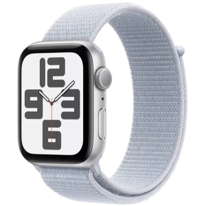 Часы Apple Watch SE (2024) GPS, 40mm Silver Aluminum Case with Blue Cloud Sport Loop, фото №1